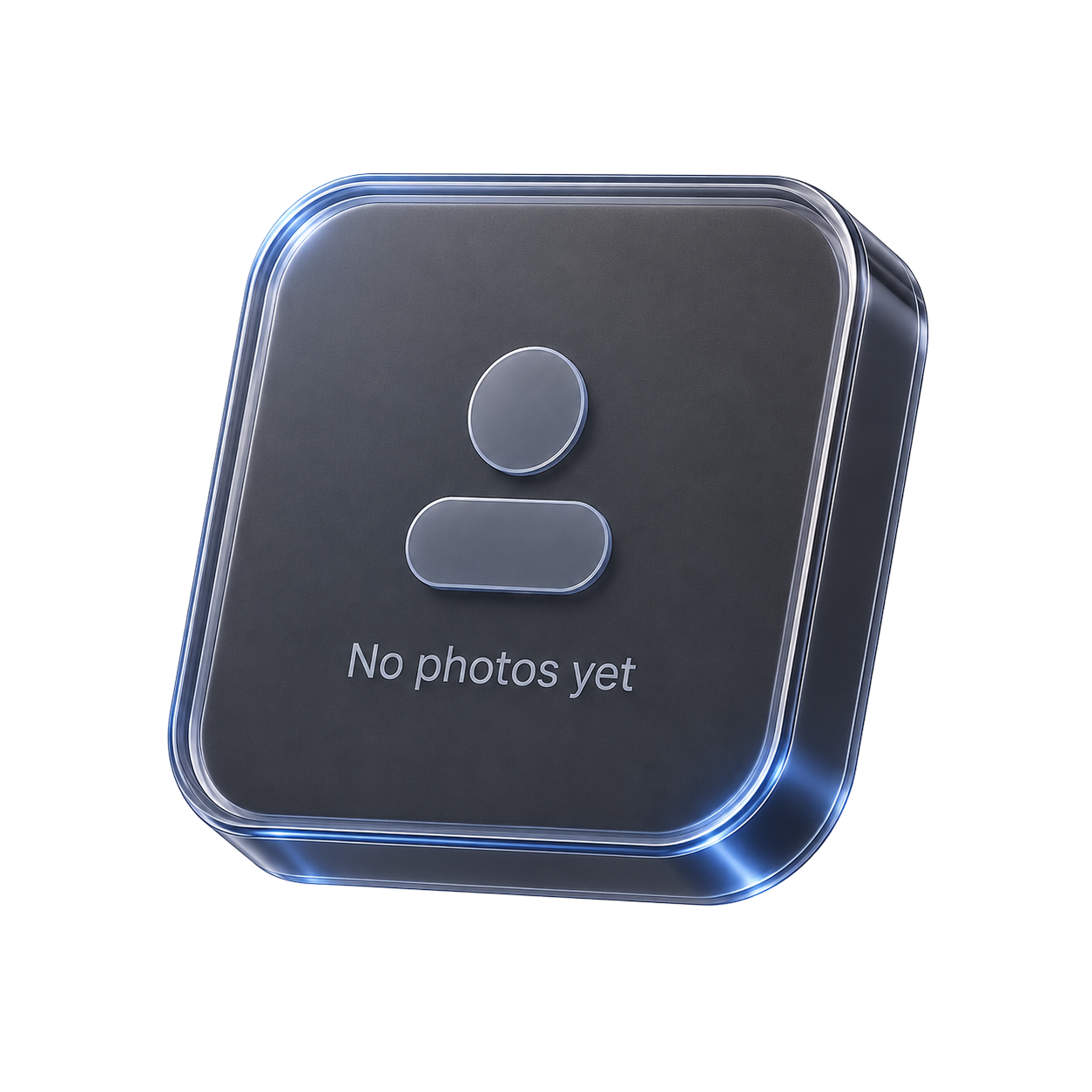 Glass 3D profile photo icon