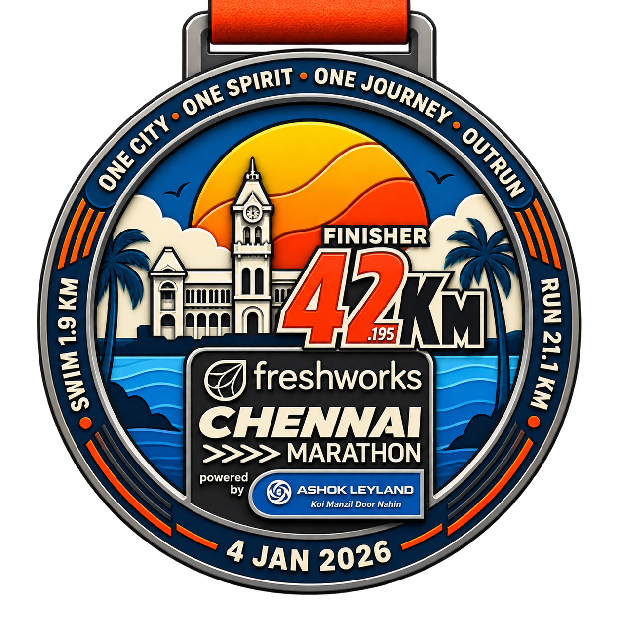 Chennai Marathon medal